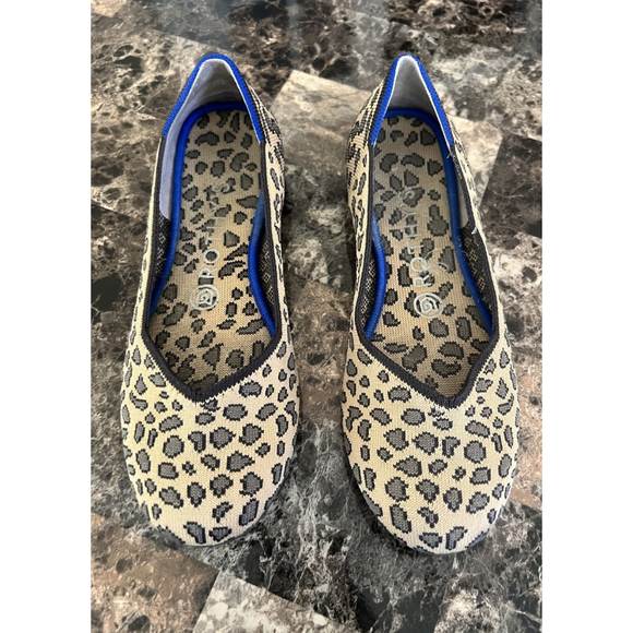 ROTHY’S RETIRED LEOPARD SPOTTED ROUND TOE FLATS SIZE 11 ( NO BOX ) - Picture 2 of 12